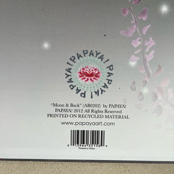 Papaya Pink and Gray Floral Art Print - Picture 7 of 7